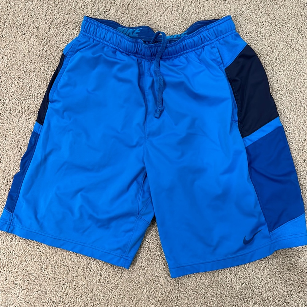 Men’s Nike Basketball Shorts Size Large - Blue, Red and Black in good condition.